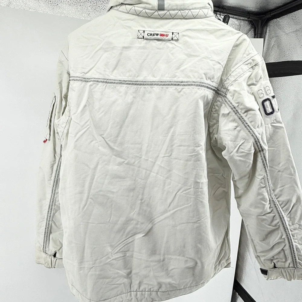 Crew Clothing Co GBR07 Jacket Mens Size M‎ White Full Zip Outerwear